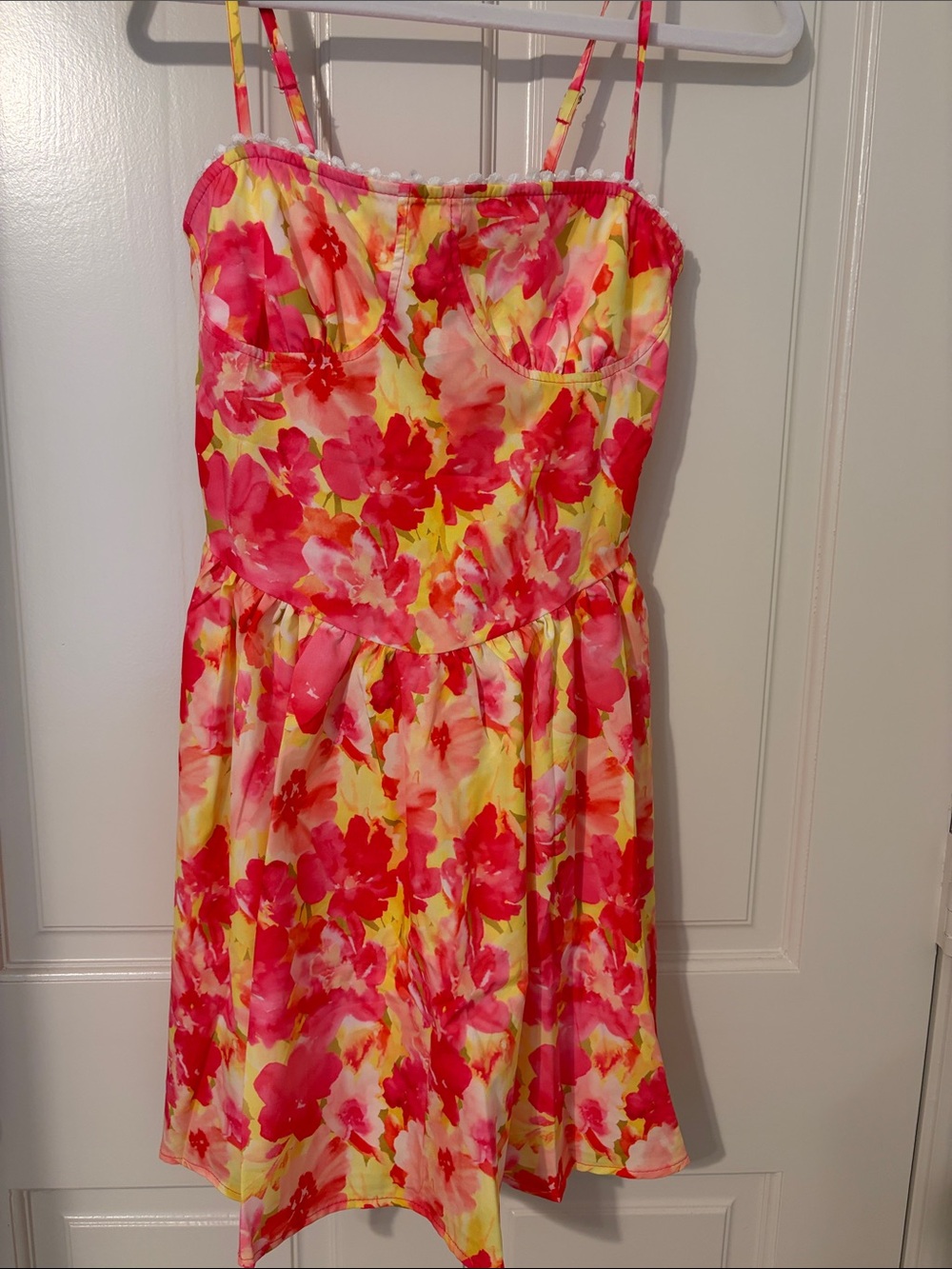 Source Unknown Pink and Yellow Floral Sundress